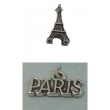 Paris et Tour Eiffel 25 mm pour breloque et collier